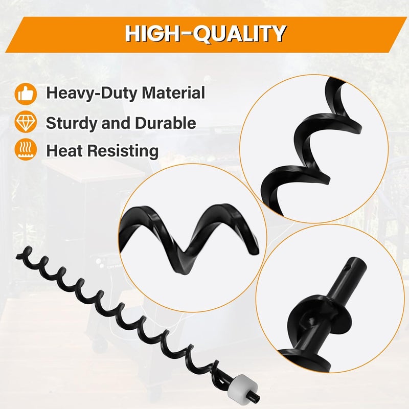COMVIEE 23" Auger Shaft Screw Replacement Parts for Pit Boss 1000 and 1100 Series Pellet Grills, Auger Flighting Shaft & Auger Motor Bushing Kit, Replacement Parts Number: PB1000XL-031-R00 - Image 4